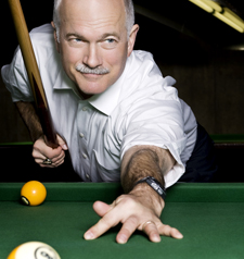 New Democrat leader Jack Layton ... He hustled Paul Martin way back when. Can he hustle Stephen Harper now? (Jason Kenney would say no ... he drinks his own Kool-Aid.)