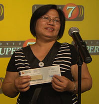 Lydia Nono Lydia Nono, 49, collects $20-million at OLG in Toronto, July 28, 2009. A single mother, she had been laid off 16 months before from her factory job making paper cups for Tim Hortons. She had been playing the lottery in Ontario for 20 years.
