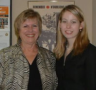 New Democrat Dawn Black (left), whose resignation of her federal seat to run in the recent BC provincial election has prompted the upcoming November 9 by-election in New Westminster—Coquitlam. With her here (right) is Amanda Reaume of  Antigone Magazine – a “blog about women, politics, women in politics and the politics of being a woman ... I think that women from the conservative and progressive sides will always have differences but there are ways to work together and cross the ideological divide.”