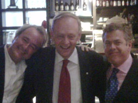 L to r: Warren Kinsella, Jean ChrÃ©tien, and Peter Donolo, at the Freedom at Depth event at Labatt House, Toronto, April 2009.