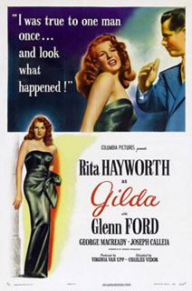 Journalist Paul Wells reports that in the old days in Ottawa “Peter Donolo, famously, decorated his office with huge posters from classic Hollywood movies.” This 1946 case in point, “Gilda,” with Rita Hayworth and Glenn Ford (also born, like Donolo, in la belle province du QuÃ©bec), is rumoured to be one of Peter Donolo’s favourites.