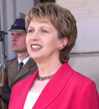 Mary McAleese, the current President of Ireland – an office in direct descent from the former Governor General of Ireland.