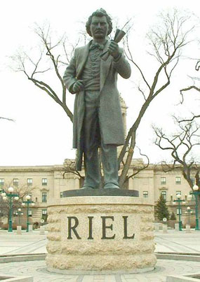 Statue of Louis Riel on Manitoba Legislative Building Grounds, Winnipeg.