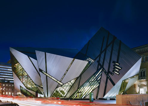 The new Michael Lee-Chin Crystal addition to the Royal Ontario Museum in Toronto, just north of Queen’s Park where Ontario Budgets are introduced.