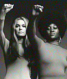 Gloria Steinem and Dorothy Pitman Hughes, circa 1970. Photograph by Dan Wynn.