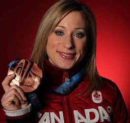 J You can’t get enough of her: Bronze medal-winning figure skater Joannie Rochette, from la belle province, poses in the NBC Today Show Studio at Grouse Mountain on February 26, 2010 in North Vancouver. Photograph by: Getty, Getty.