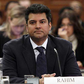  Former Conservative MP Rahim Jaffer waits to testify before the government operations committee in Ottawa, April 21. Photograph by: Chris Wattie, Reuters.