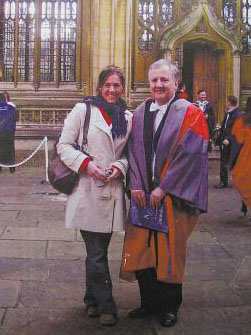 Donald Savoie and his daughter Margaux at Oxford College. He “sees a bloated public service in Ottawa ... filled with bureaucrats with no understanding or interest in Canada's regions” (even under minority PM Stephen Harper from Alberta, it seems). 