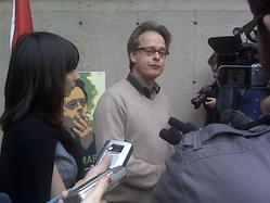 Marc Emery turns himself in outside BC Supreme Court. JILL DREWS, NEWS1130 Vancouver. 