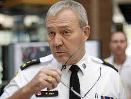 Toronto Police chief Bill Blair prepares for a press conference on G20 adventures at police headquarters, Tuesday, June 29, 2010. Darren Calabrese/The Canadian Press.