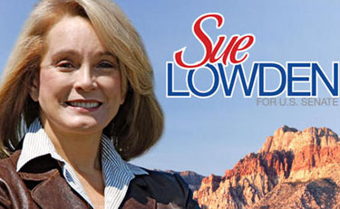 SL Will the former Miss New Jersey (1973), Sue Lowden, win the Republican nomination as looney right challenger to Democrat Harry Reid as US Senator from Nevada? And can she really beat Harry Reid in the fall?