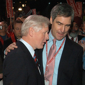 Michael Ignatieff and former Ontario NDP Premier Bob Rae : coalition if necessary but not necessarily coalition. 