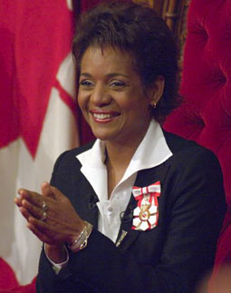 MJ Michaelle Jean, Governor General of Canada 2005–2010. Appointed by minority Prime Minister Paul Martin.