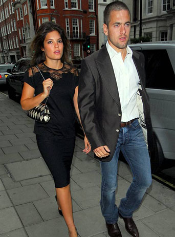 Carly Zucker arrives at a restaurant in London with husband, Chelsea footballer Joe Cole. Sports Illustrated.